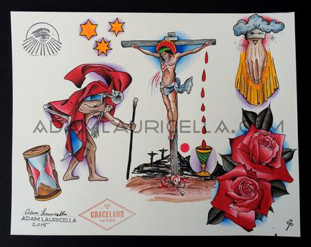 Crucifixion Tattoo Flash  Tattoo Flash Thumbnail